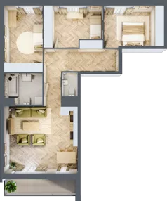 4 pokoje, mieszkanie 78,84 m², piętro 8, oferta nr 08.K2.11, Langiewicza 37, Rzeszów, Śródmieście, ul. Langiewicza 37