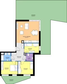 4 pokoje, apartament 88,41 m², parter, oferta nr 1B.16, Podlesie, Gliwice, Szobiszowice, ul. Tarnogórska 86