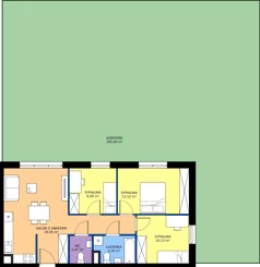 4 pokoje, apartament 67,61 m², parter, oferta nr 3.4, Podlesie, Gliwice, Szobiszowice, ul. Tarnogórska 86