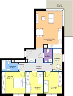 5 pokoi, apartament 86,93 m², piętro 1, oferta nr 4B.19, Podlesie, Gliwice, Szobiszowice, ul. Tarnogórska 86