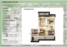 3 pokoje, mieszkanie 79,39 m², piętro 6, oferta nr 1/M31, Osiedle Wieniawskiego - etap V, Rzeszów, Słocina, ul. Wieniawskiego