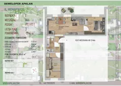3 pokoje, mieszkanie 58,62 m², piętro 1, oferta nr 1/M66, Osiedle Wieniawskiego - etap V, Rzeszów, Słocina, ul. Wieniawskiego