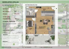 2 pokoje, mieszkanie 58,19 m², parter, oferta nr 2/M61, Osiedle Wieniawskiego - etap V, Rzeszów, Słocina, ul. Wieniawskiego