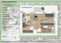 2 pokoje, mieszkanie 39,57 m², piętro 2, oferta nr 2/M74, Osiedle Wieniawskiego - etap V, Rzeszów, Słocina, ul. Wieniawskiego