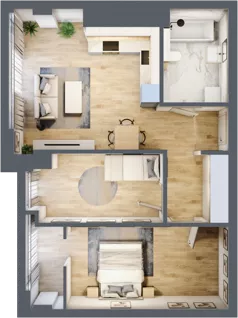 3 pokoje, mieszkanie 62,80 m², piętro 9, oferta nr N57, Olszynki Park, Rzeszów, Śródmieście, ul. Szopena