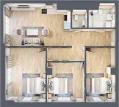 4 pokoje, apartament 86,66 m², piętro 19, oferta nr W113, Olszynki Park, Rzeszów, Śródmieście, ul. Szopena