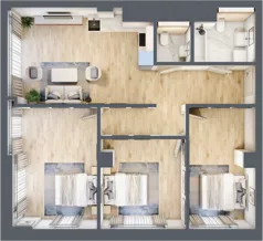 4 pokoje, mieszkanie 84,64 m², piętro 20, oferta nr W119, Olszynki Park, Rzeszów, Śródmieście, ul. Szopena