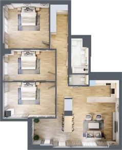 4 pokoje, apartament 130,22 m², piętro 29, oferta nr W168, Olszynki Park, Rzeszów, Śródmieście, ul. Szopena