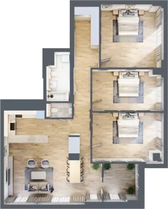 4 pokoje, apartament 133,33 m², piętro 30, oferta nr W171, Olszynki Park, Rzeszów, Śródmieście, ul. Szopena