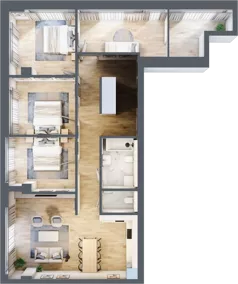 5 pokoi, apartament 116,69 m², piętro 32, oferta nr W181, Olszynki Park, Rzeszów, Śródmieście, ul. Szopena