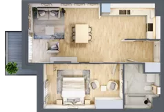 2 pokoje, mieszkanie 56,02 m², piętro 1, oferta nr 1_18, Rezydencja Góra Kalwaria Budynek C, Góra Kalwaria, Moczydłów, ul. Długa