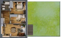 3 pokoje, mieszkanie 57,20 m², parter, oferta nr 0/3, Rezydencja Góra Kalwaria Budynek D, Góra Kalwaria, Moczydłów, ul. Długa