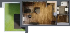 1 pokój, mieszkanie 38,76 m², parter, oferta nr 0/9, Rezydencja Góra Kalwaria Budynek D, Góra Kalwaria, Moczydłów, ul. Długa