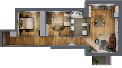 3 pokoje, mieszkanie 69,17 m², piętro 2, oferta nr 2/21, Rezydencja Góra Kalwaria Budynek D, Góra Kalwaria, Moczydłów, ul. Długa