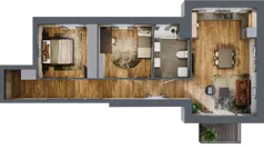 3 pokoje, mieszkanie 69,17 m², piętro 1, oferta nr 1/11, Rezydencja Góra Kalwaria Budynek D, Góra Kalwaria, Moczydłów, ul. Długa