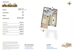 2 pokoje, mieszkanie 38,83 m², piętro 4, oferta nr A 6.3, City Łobzów, Kraków, Bronowice, Łobzów, ul. Głowackiego 60