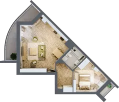 2 pokoje, mieszkanie 51,25 m², parter, oferta nr 57, Quatro, Olsztyn, Zatorze, ul. Poprzeczna