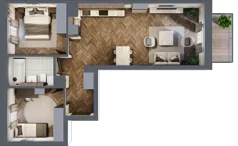 3 pokoje, mieszkanie 60,35 m², piętro 1, oferta nr 1-17, Sokola, Olsztyn, Gutkowo, ul. Sokola