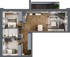 3 pokoje, mieszkanie 62,52 m², parter, oferta nr 1-1, Sokola, Olsztyn, Gutkowo, ul. Sokola