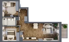 3 pokoje, mieszkanie 60,45 m², piętro 1, oferta nr 1-8, Sokola, Olsztyn, Gutkowo, ul. Sokola