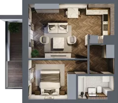 2 pokoje, mieszkanie 42,35 m², parter, oferta nr 2-4, Sokola, Olsztyn, Gutkowo, ul. Sokola