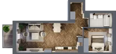 2 pokoje, mieszkanie 48,94 m², parter, oferta nr 2-16, Sokola, Olsztyn, Gutkowo, ul. Sokola