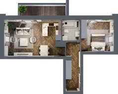 2 pokoje, mieszkanie 47,87 m², parter, oferta nr 2-19, Sokola, Olsztyn, Gutkowo, ul. Sokola