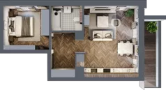 2 pokoje, mieszkanie 45,67 m², parter, oferta nr 2-1, Sokola, Olsztyn, Gutkowo, ul. Sokola
