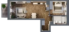 2 pokoje, mieszkanie 48,94 m², parter, oferta nr 2-5, Sokola, Olsztyn, Gutkowo, ul. Sokola