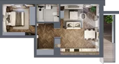 2 pokoje, mieszkanie 45,67 m², piętro 1, oferta nr 2-6, Sokola, Olsztyn, Gutkowo, ul. Sokola