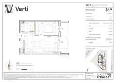 2 pokoje, mieszkanie 35,57 m², piętro 1, oferta nr M9, Apartamenty Verti, Radom, Ustronie, ul. Jana Pawła II / Wyścigowa