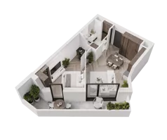 2 pokoje, mieszkanie 37,38 m², piętro 1, oferta nr M11, Apartamenty Verti, Radom, Ustronie, ul. Jana Pawła II / Wyścigowa