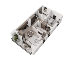 3 pokoje, mieszkanie 59,37 m², piętro 1, oferta nr M4, Apartamenty Verti, Radom, Ustronie, ul. Jana Pawła II / Wyścigowa