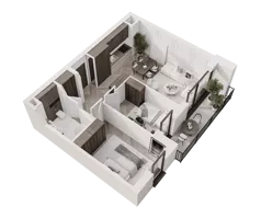 3 pokoje, mieszkanie 50,02 m², piętro 1, oferta nr M5, Apartamenty Verti, Radom, Ustronie, ul. Jana Pawła II / Wyścigowa