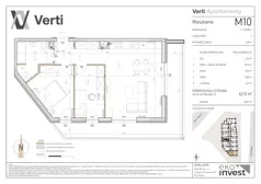 3 pokoje, mieszkanie 62,92 m², piętro 1, oferta nr M10, Apartamenty Verti, Radom, Ustronie, ul. Jana Pawła II / Wyścigowa