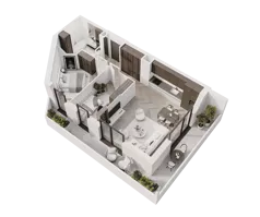 3 pokoje, mieszkanie 62,92 m², piętro 2, oferta nr M22, Apartamenty Verti, Radom, Ustronie, ul. Jana Pawła II / Wyścigowa
