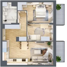 3 pokoje, mieszkanie 60,50 m², piętro 6, oferta nr 108, Apartamenty Horizon II etap, Radom, Akademickie, ul. Kazimierza Pułaskiego / Akademicka