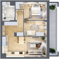 3 pokoje, mieszkanie 60,50 m², piętro 8, oferta nr 128, Apartamenty Horizon II etap, Radom, Akademickie, ul. Kazimierza Pułaskiego / Akademicka