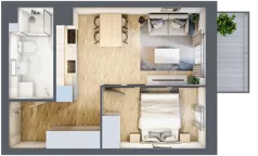 2 pokoje, mieszkanie 35,42 m², piętro 5, oferta nr 96, Apartamenty Horizon II etap, Radom, Akademickie, ul. Kazimierza Pułaskiego / Akademicka