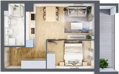 2 pokoje, mieszkanie 35,42 m², piętro 8, oferta nr 127, Apartamenty Horizon II etap, Radom, Akademickie, ul. Kazimierza Pułaskiego / Akademicka