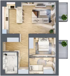 3 pokoje, mieszkanie 64,23 m², piętro 6, oferta nr 106, Apartamenty Horizon II etap, Radom, Akademickie, ul. Kazimierza Pułaskiego / Akademicka