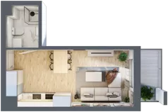 1 pokój, mieszkanie 26,92 m², piętro 3, oferta nr 74, Apartamenty Horizon II etap, Radom, Akademickie, ul. Kazimierza Pułaskiego / Akademicka