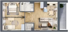 3 pokoje, mieszkanie 52,90 m², piętro 8, oferta nr 29, Apartamenty Horizon II etap, Radom, Akademickie, ul. Kazimierza Pułaskiego / Akademicka