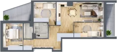 4 pokoje, mieszkanie 74,61 m², piętro 3, oferta nr 67, Apartamenty Horizon II etap, Radom, Akademickie, ul. Kazimierza Pułaskiego / Akademicka