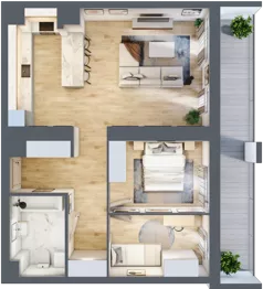 3 pokoje, mieszkanie 64,23 m², piętro 8, oferta nr 126, Apartamenty Horizon II etap, Radom, Akademickie, ul. Kazimierza Pułaskiego / Akademicka