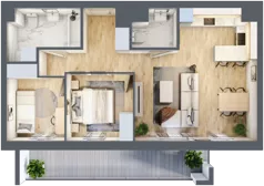 3 pokoje, mieszkanie 57,67 m², piętro 8, oferta nr 30, Apartamenty Horizon II etap, Radom, Akademickie, ul. Kazimierza Pułaskiego / Akademicka