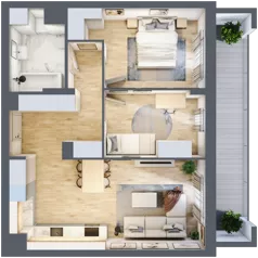 3 pokoje, mieszkanie 60,50 m², piętro 7, oferta nr 118, Apartamenty Horizon II etap, Radom, Akademickie, ul. Kazimierza Pułaskiego / Akademicka