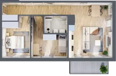 3 pokoje, apartament 60,57 m², piętro 2, oferta nr M11, Apartamenty Świt, Warszawa, Bielany, Chomiczówka, ul. Renesansowa
