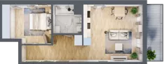 2 pokoje, apartament 45,76 m², piętro 2, oferta nr M12, Apartamenty Świt, Warszawa, Bielany, Chomiczówka, ul. Renesansowa