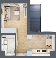 1 pokój, apartament 30,16 m², piętro 2, oferta nr M13, Apartamenty Świt, Warszawa, Bielany, Chomiczówka, ul. Renesansowa